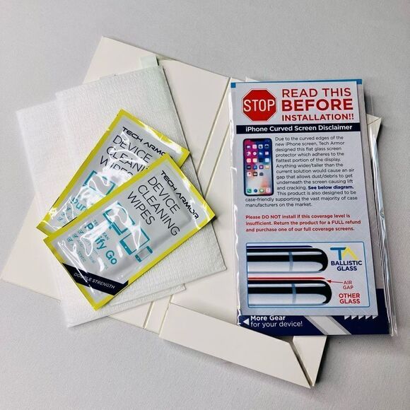 Tech Armor Glass Screen Protector HD Ballastic Glass For Iphone X/XS - Picture 2 of 5